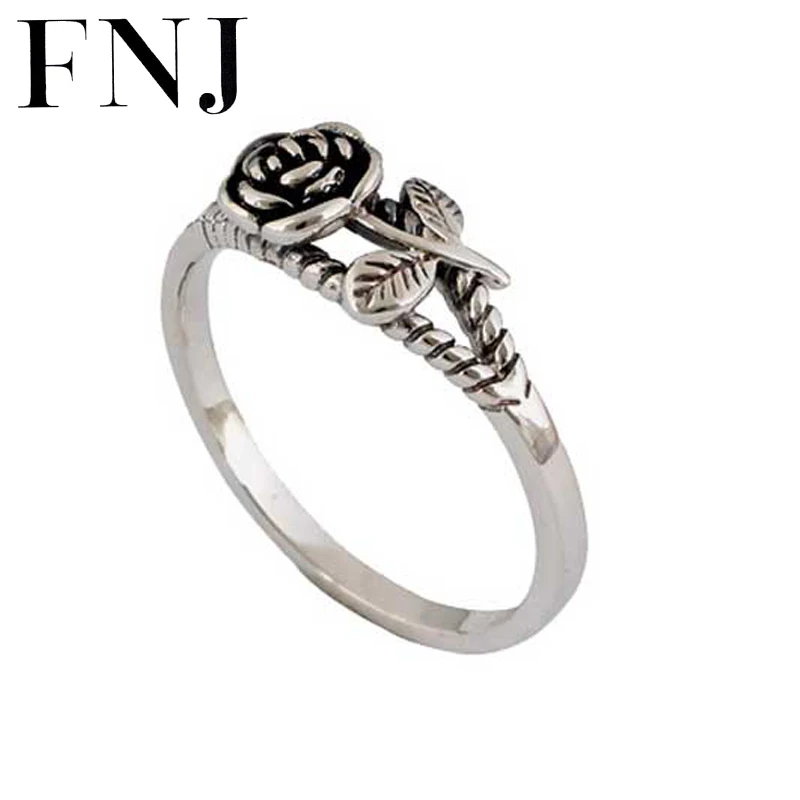 Мужское и женское кольцо из серебра 925 пробы с цветком розы|thai silver ring|ring sizerose flower