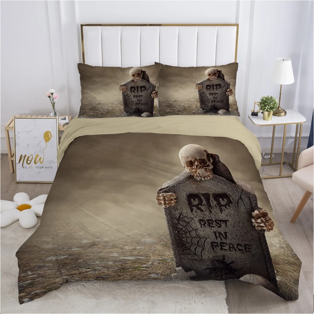 

Skull Deadpool Duvet cover set 240x220 200x200 Bedding set Twin Queen King Double Bed linens Quilt cover Bedclothes RIP