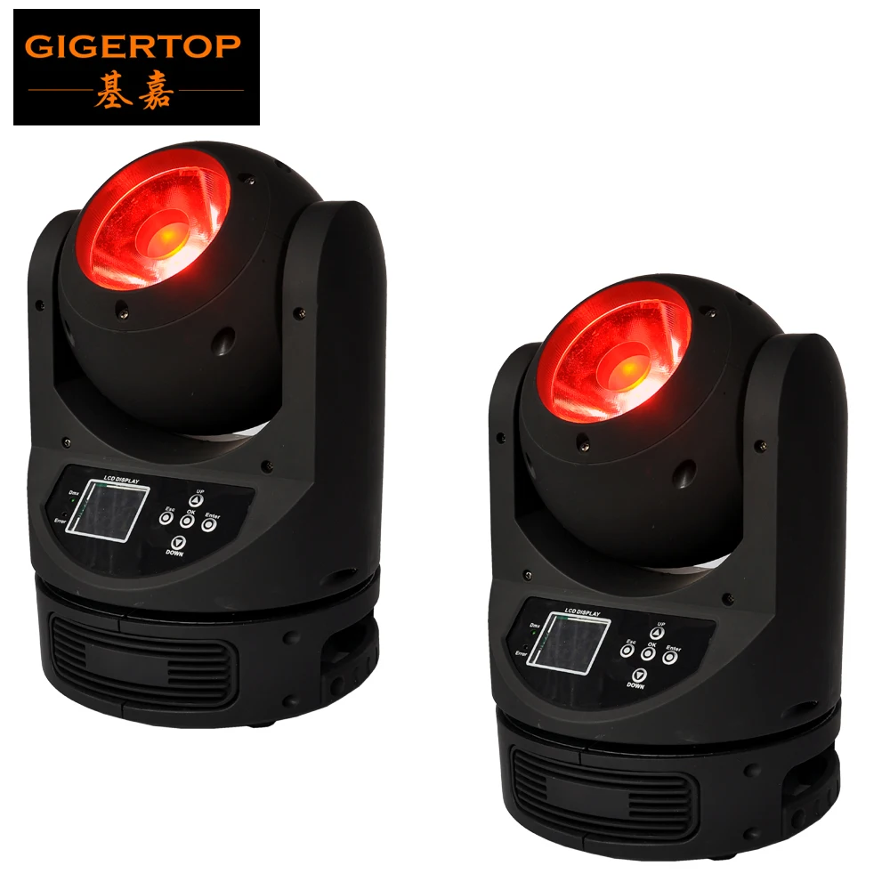 

TIPTOP 2XLOT Mini 60W Super Beam Led Moving Light DMX 18 Channels RGBW Color Mixing 130W Stage DMX Beam Led Scanner Light
