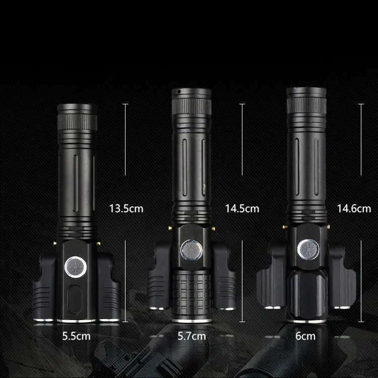 

Powerful T6 LED Flashlight 1000 lumen Aluminum Alloy Portable Torch USB Re-Chargeable Outdoor Camping Tactical Flash Light