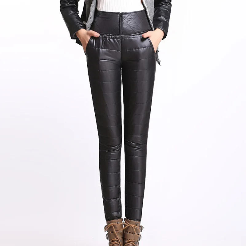 Брюки женские зимние утепленные эластичные с высокой талией 5XL 6XL | Женская одежда