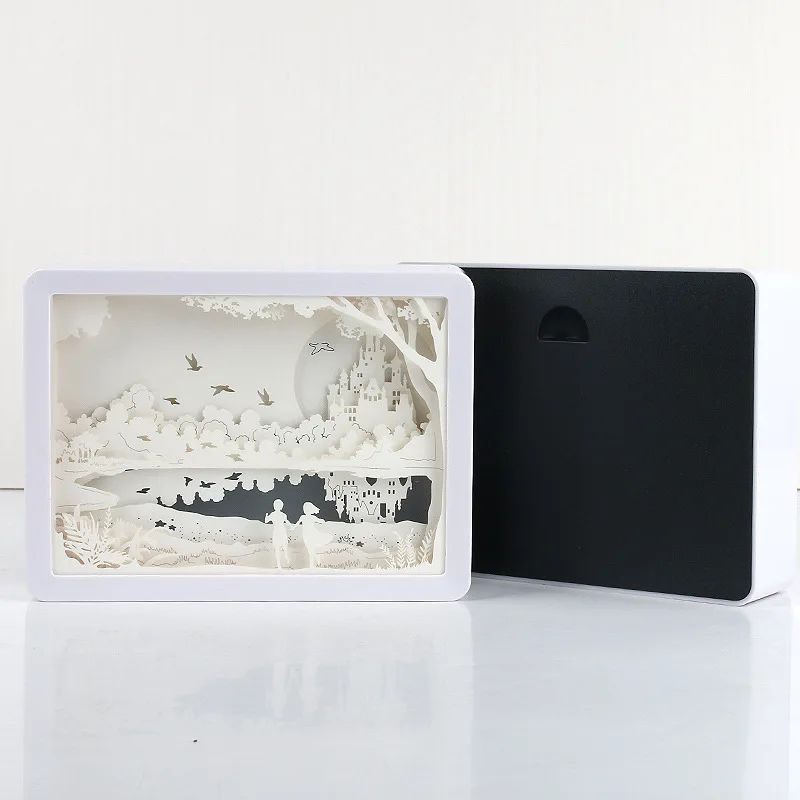 

Novedades Night Light Bedroom Bedside Lam 3d Shadow Box Painting Carving Gift Lights Bedside Lamp Night Lamp Creative Gift Lamps