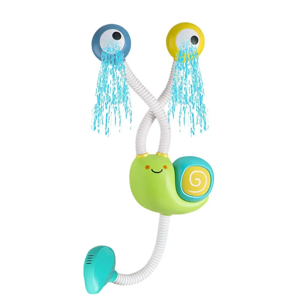 

New Baby Bath Shower Head Snails Double-head Spout Toy Tub Or Sink Water Spray Toy Bathroom Sprinkling Shower Swimming Toy