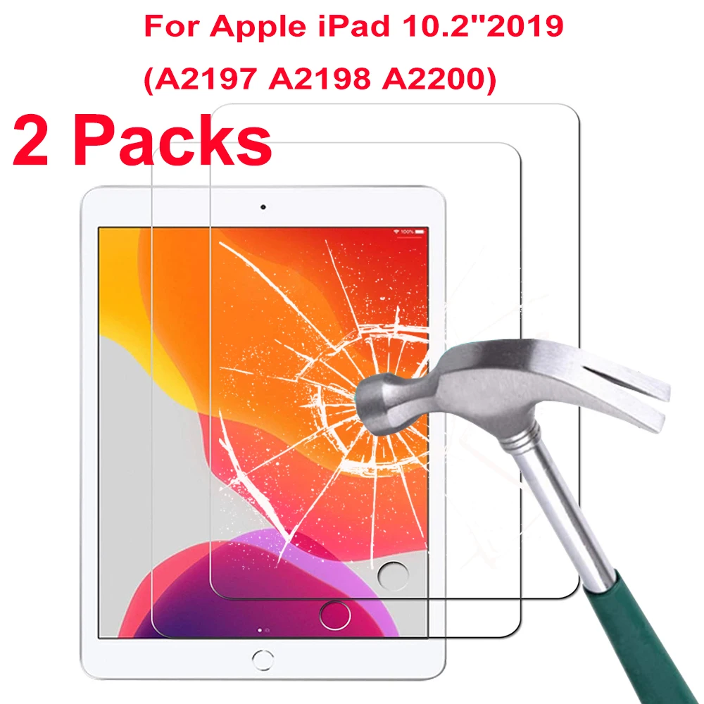 2 шт протектор экрана из закаленного стекла для Apple iPad 10 дюймов 2019 Экран A2197 A2198 A2200