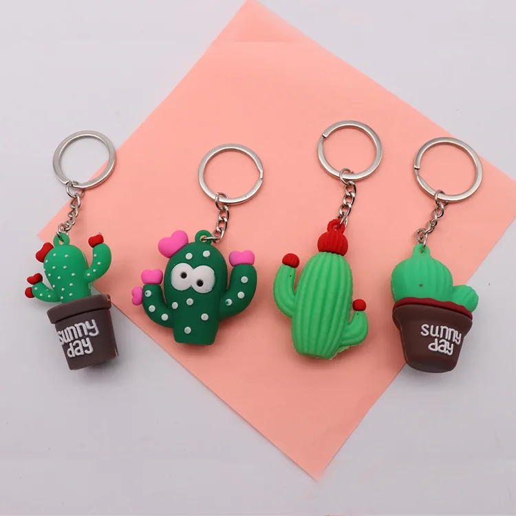 2020 креативное Моделирование Мини завод в горшке брелок мультфильм Кактус смола