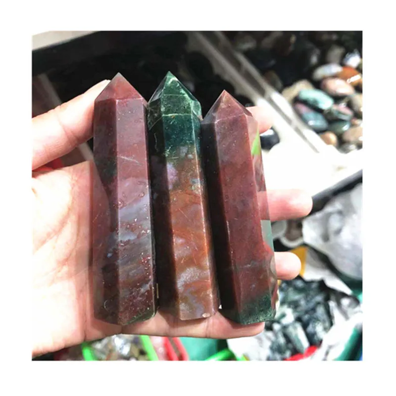 

Natural Polished Indian Agate Wand Point Stones For Home Decoration