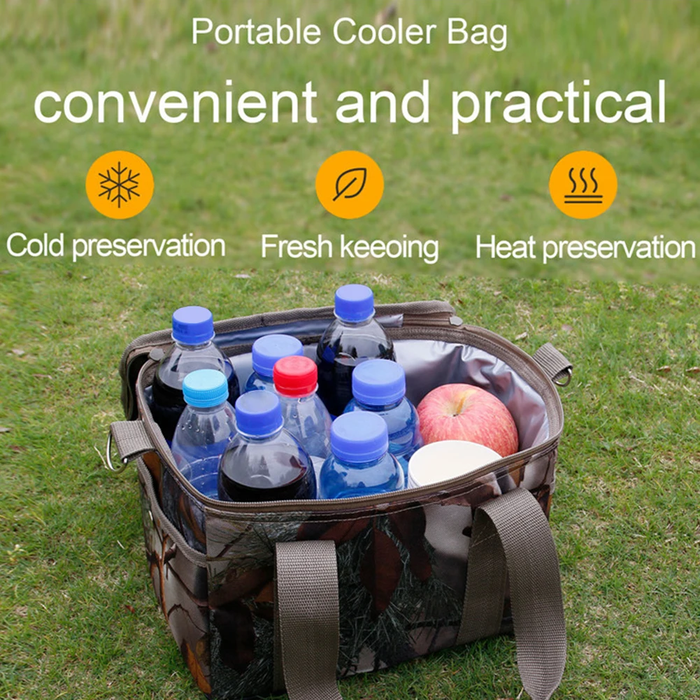 

Picnic Bag Camo Lunch Bag Leakproof Cooler Bag With Two Extra Side Pockets For Men Women Work Camouflage Lancheira Bento Box