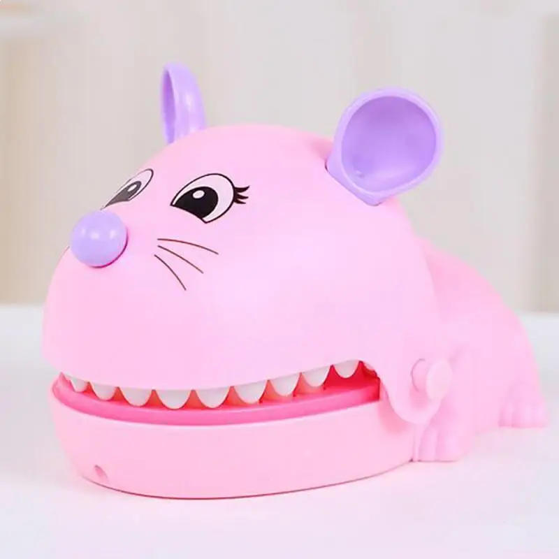 

1pc Children's Kawaii Mouse Cartoon Biting Finger Parent-child Interactive Tooth Extraction Toy Decompression Toy For Kids Adult