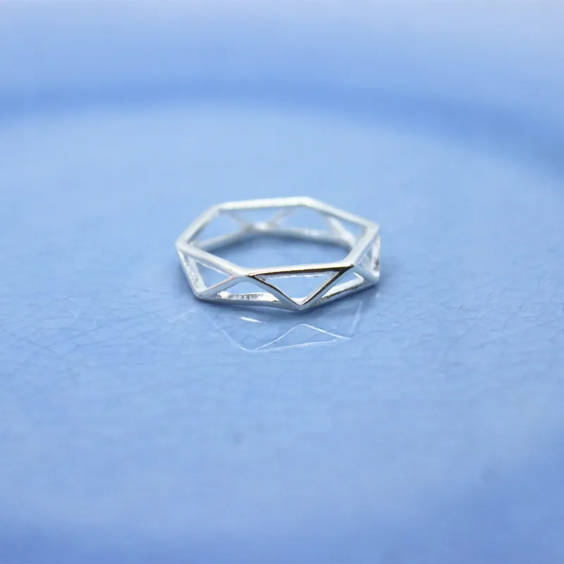 Открытые Регулируемые кольца с геометрическим рисунком женские модные