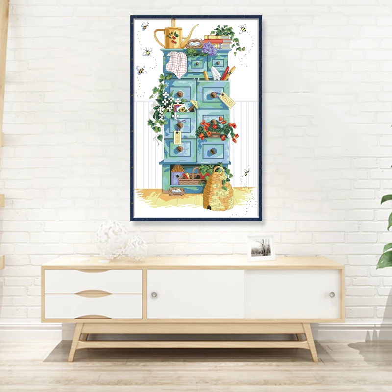 Наборы для вышивки крестиком на шкафу наборы рукоделия тканевые узоры с принтом