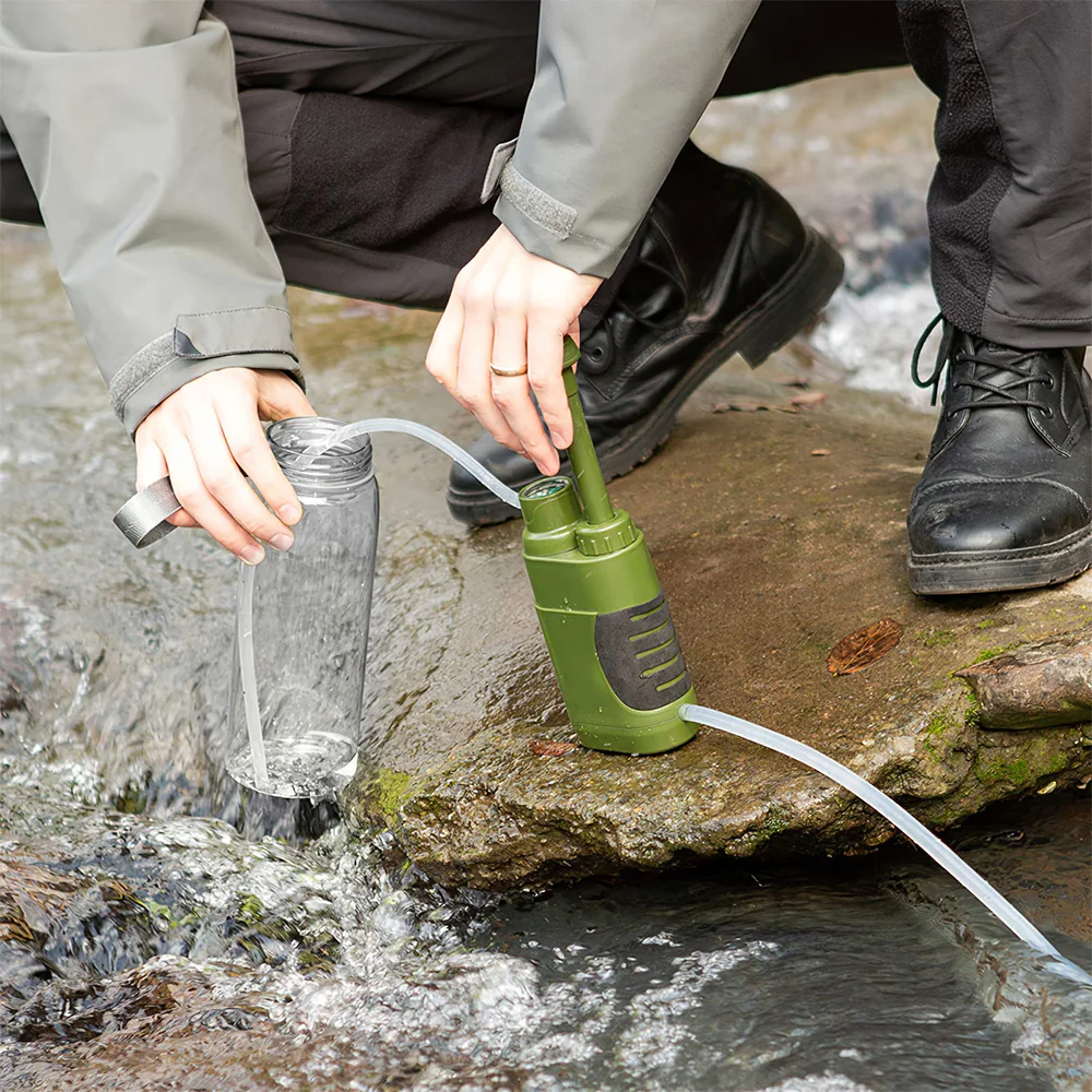 

Lightweight 2000 Liters Filtration Capacity Outdoor Camping Hiking Traveling Emergency Supplies Portable Water Filter