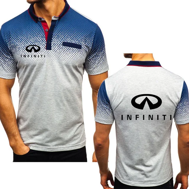 

NEW Men's T-Shirt Infiniti Car logo Printeds High Quality Cotton Crew neck Men's short sleeve Gradient Casual T-Shirt Tops
