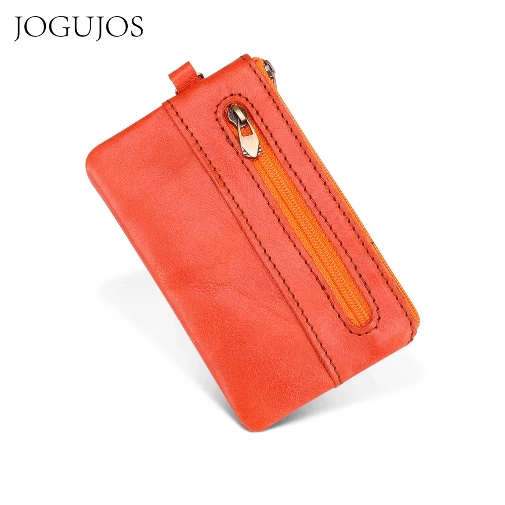 Короткий кошелек JOGUJOS из воловьей кожи для мужчин и женщин винтажные тонкие