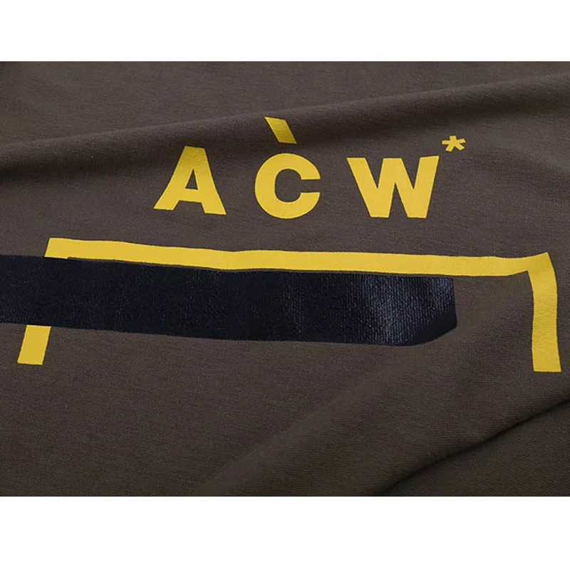 Новый 19SS Сезон весна осень Холодной стены ACW Мужская и женская футболка Свободная