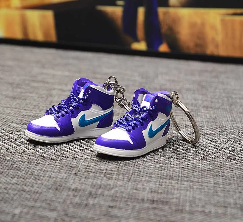 a pair w metal ring Дропшиппинг тапки обуви брелок 1 3D мини-кроссовки "OW CHICAGO" Спортивная обувь тапки брелки - Цвет: a pair w metal ring