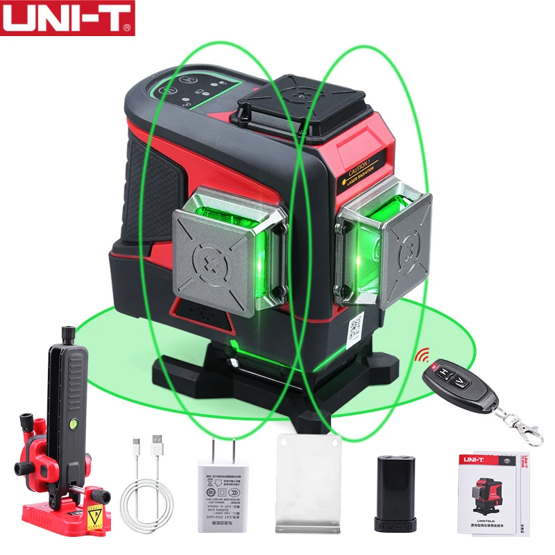 

UNI-T Auto 3D Green 16 Lines Laser Level LM576LD Horizontal Vertical Self-Leveling Laser Level Remote Control (no toolbox)