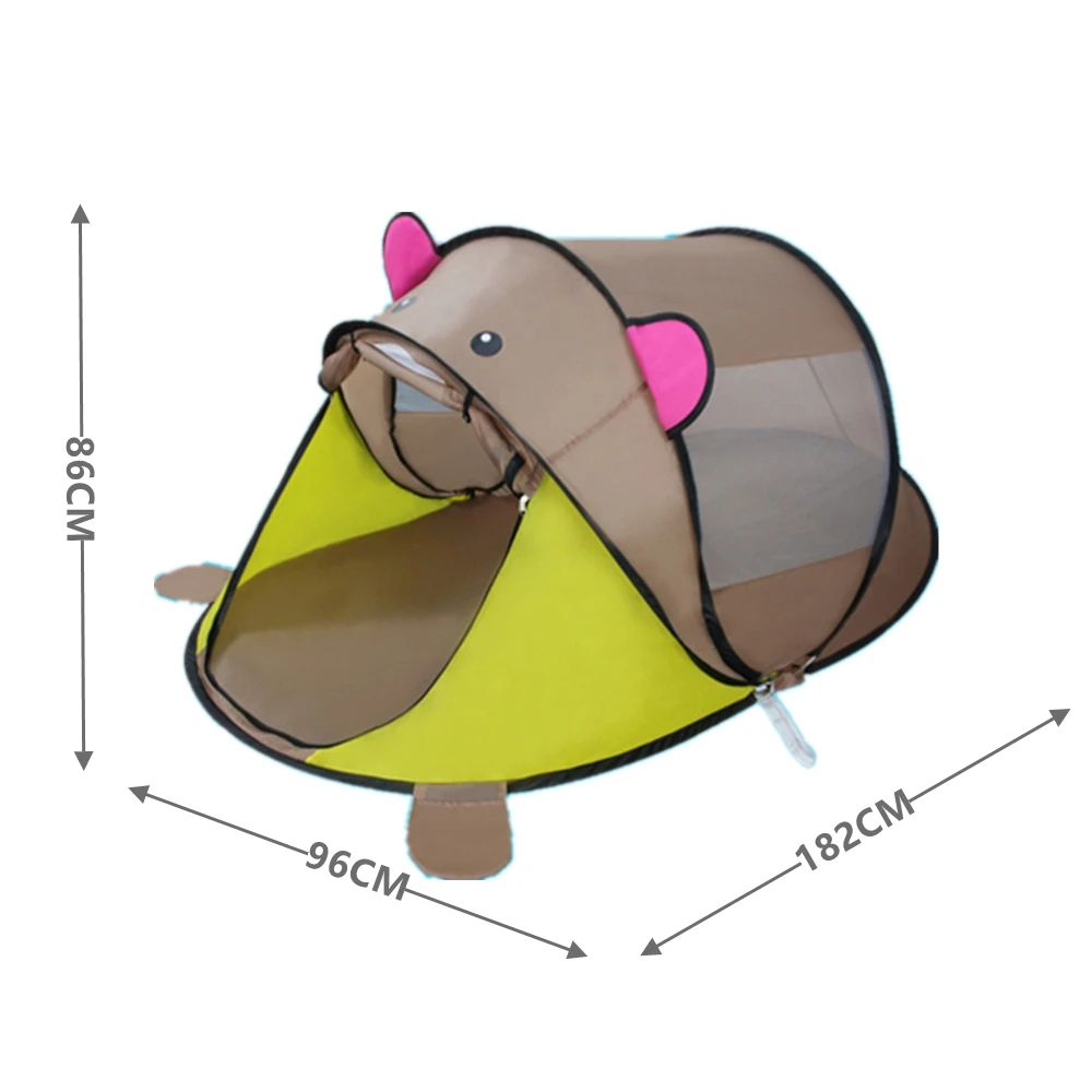 

Portable Cartoon Animal Children's Tent Large Space Kids Tent Tiger Bear Toy Play House Outdoor Indoor Baby Ball Pool Play Tent