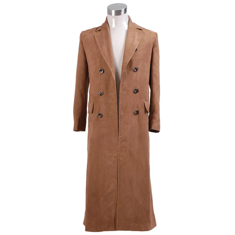 Длинная коричневая куртка cospapa Tenth Doctor костюм для косплея мужское зимнее пальто