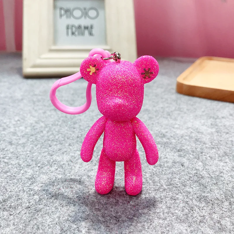 hot pink Bomgom мультфильм Popobe хмурый медведь плюшевый медведь милый брелок автомобильный брелок для ключей сумка Шарм Смола брелок Подвеска детская игрушка F6 - Цвет: hot pink