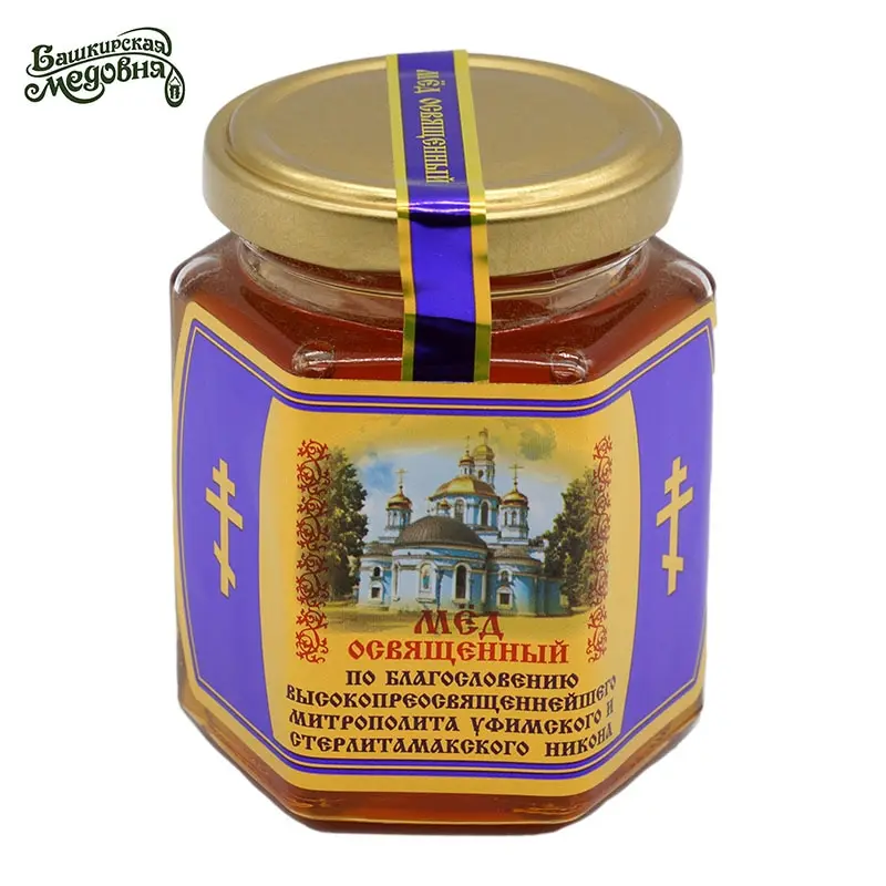 Мёд Башкирский Натуральный Освященный Цветочный Башкирская медовня 230 грамм стекло