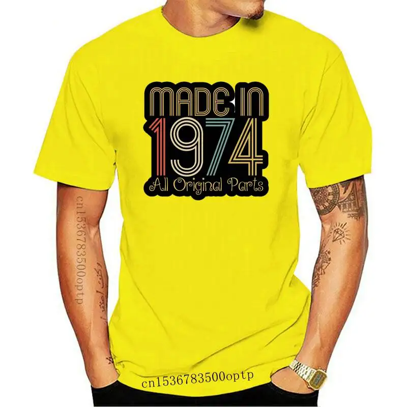 

New 2021 Made In 1974 43 Years Old 43rd summer Diy tee shirt Madam