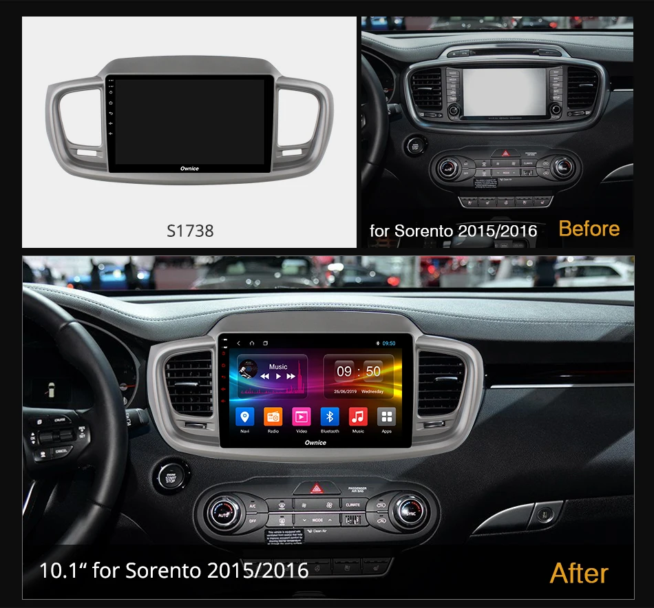 Автомобильный DVD плеер Ownice Восьмиядерный 10 1 дюймов Android 0 для Kia Sorento 2015 2016 4G LTE SPDIF