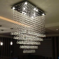 rectangular chandelier crystal light modern living room chandelier lighting length 80cm 100cm 120cm lustre led light