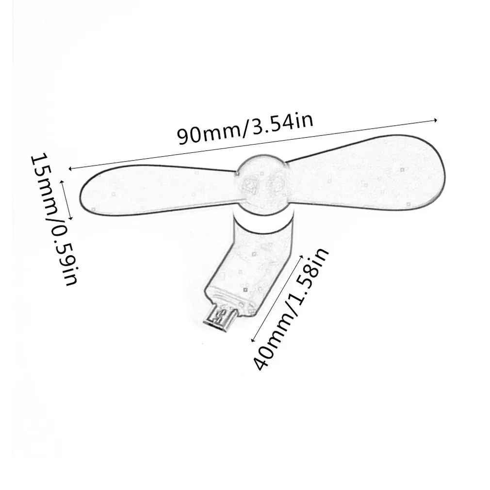 

5V 1W 2-in-1 Mini Cell Phone Fans Portable USB Fan for iPhone/iPad and Android Low Voice Mobile Phone USB Power Supplyr