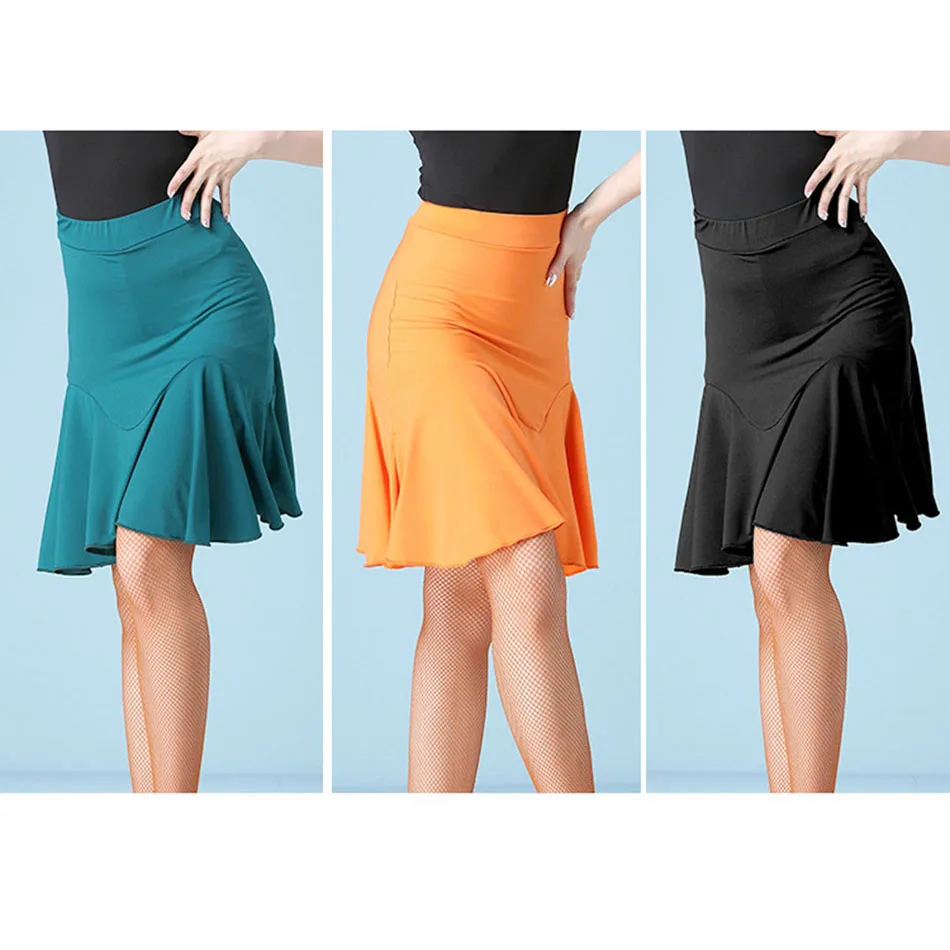 Lotus Design Women Latin Dance Skirt 3 color selected Dancing Practise Cloth Samba Tango Chacha Performamnce SS026 | Тематическая