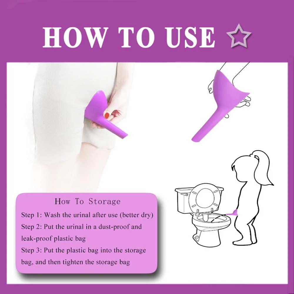 Портативный женский писсуар многоразовый без приседания для путешествий
