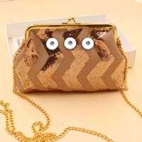 square sequins diagonal coin purse snaps coin purse storage bag snap jewelry fit 18mm snaps kd3580