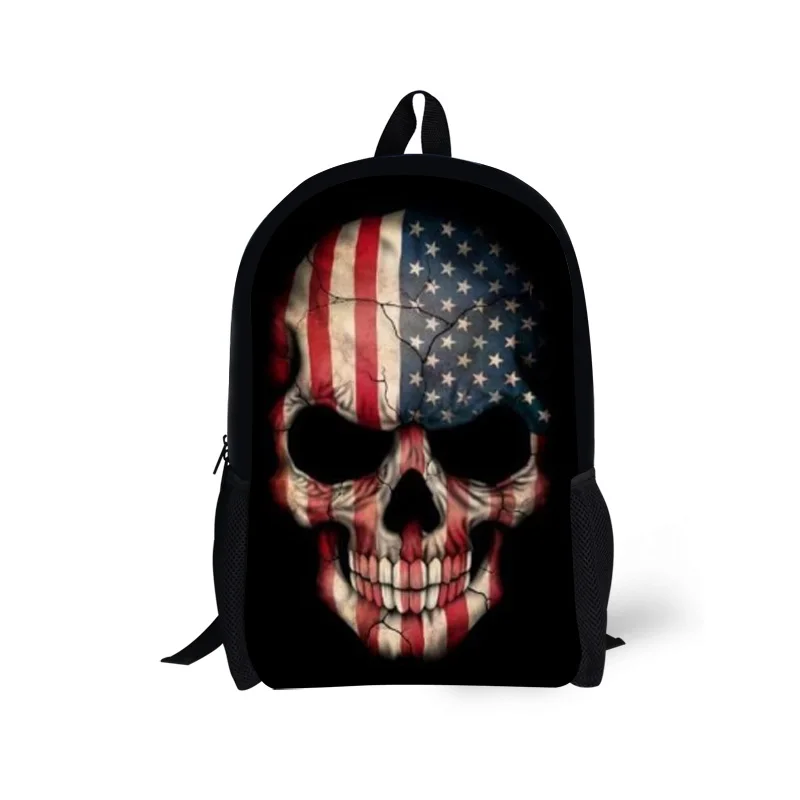Классный рюкзак с рисунком черепа на заказ мужской и женский черепом Azrael детские