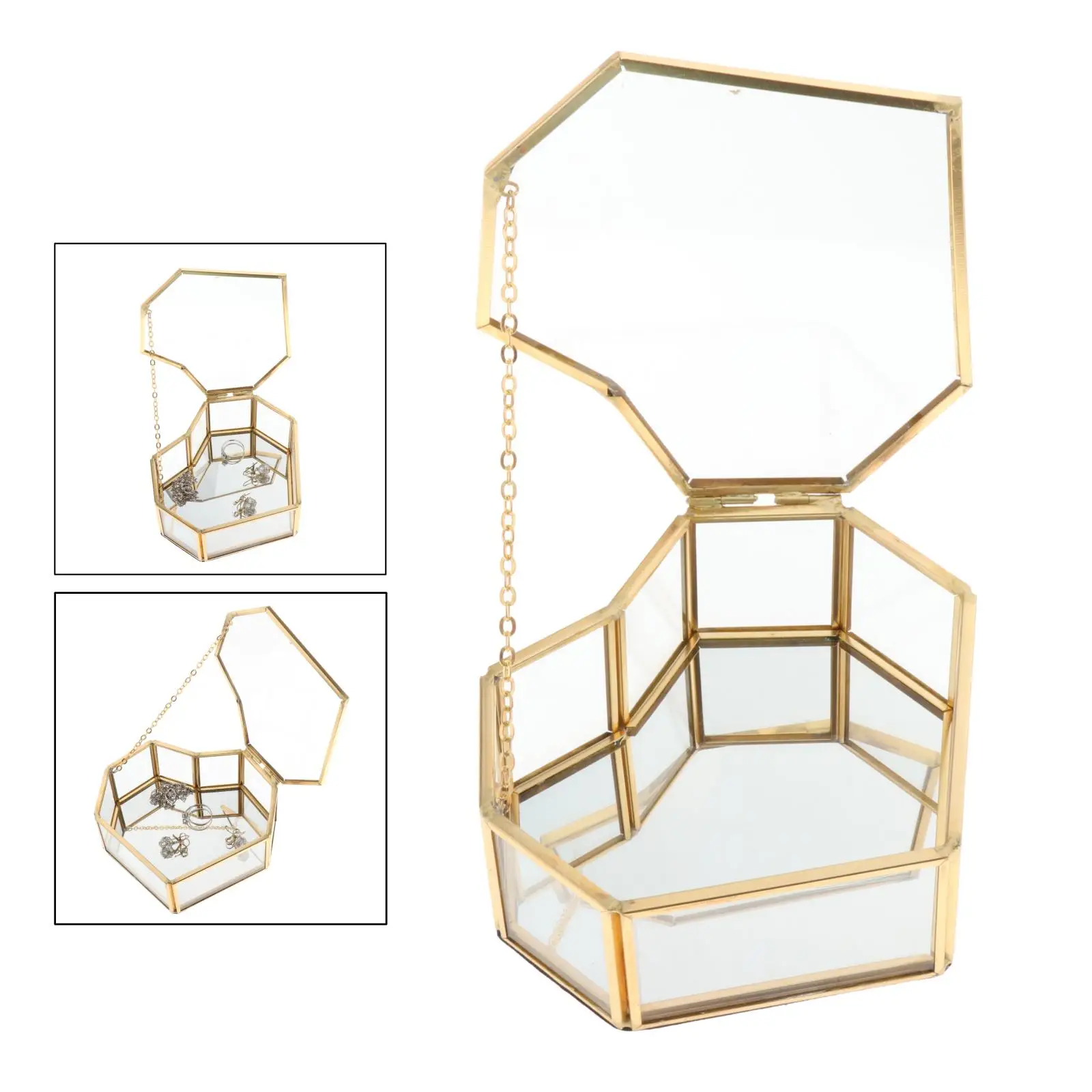 

Jewelry Ring Display Box, Glass Ring Jewelry Box Wedding Ring Bearer Gift Box