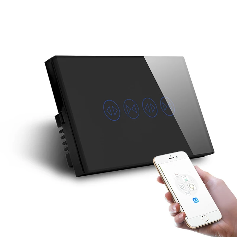 ASEER AU/US Smart WIFI двойной занавес переключатель для затвора сенсорная стеклянная