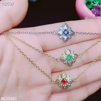 kjjeaxcmy fine jewelry natural sapphire ruby emerald 925 sterling silver new women gemstone hand bracelet support test luxury