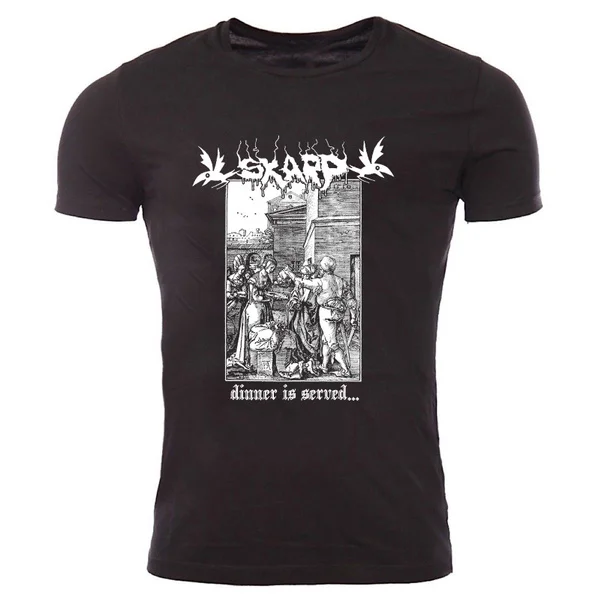 

Skarp 'dinner' T Shirt Mens Round Neck Short Sleeves T-shirt Cotton Bottoming Casual Tops Fashion Clothing