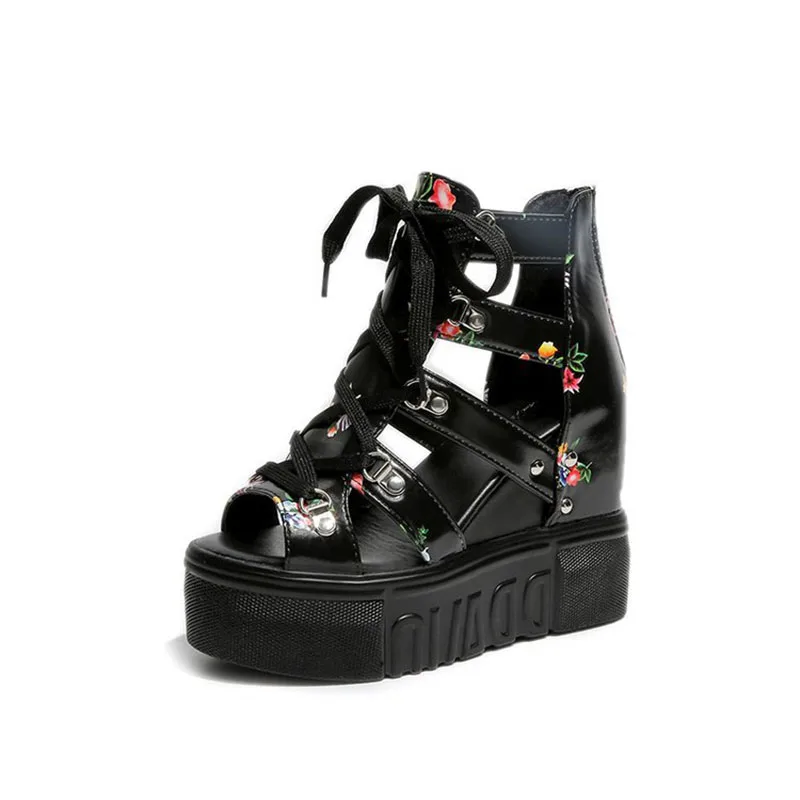 Сандалии 2020 г. Летние римские сандалии женская обувь на высоком каблуке с