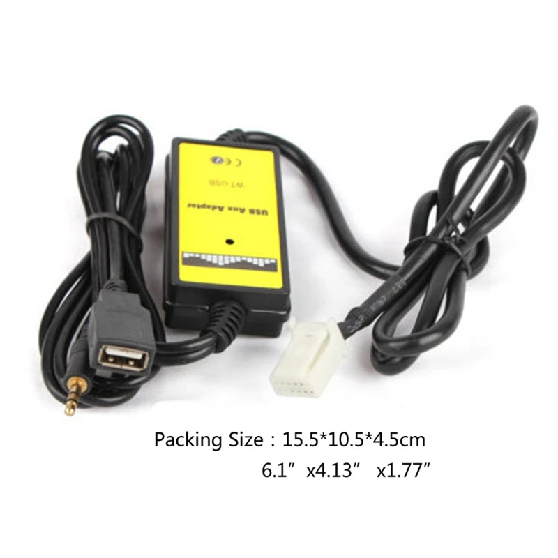

Car USB Adapter MP3 Interface SD AUX Data Cable Connect C D Changer K0AF