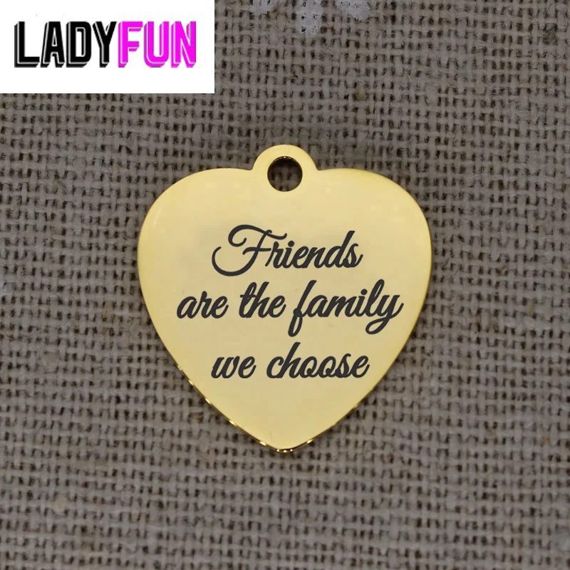 Подвески для друзей из нержавеющей стали с зеркальной поверхностью высокой