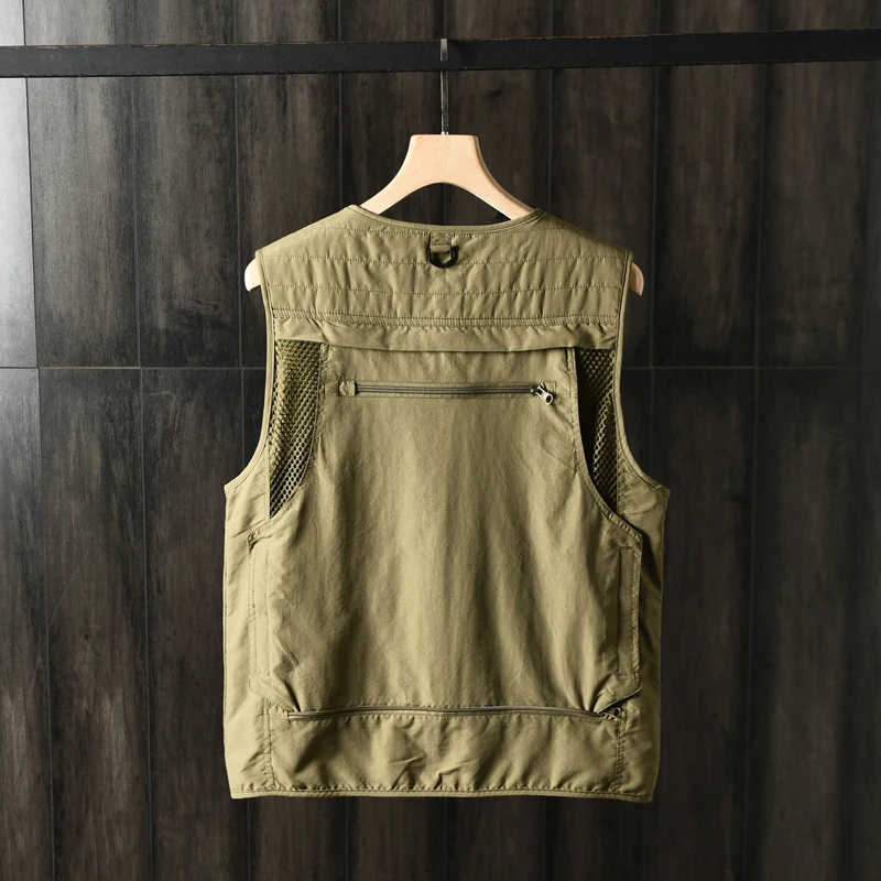 Мужской уличный жилет с V образным вырезом сафари карго несколькими карманами