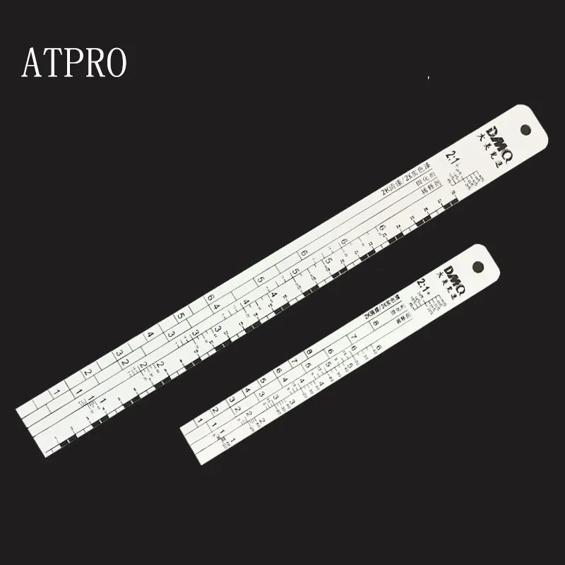 Растворитель ATPRO никогда не ржавеет Алюминиевая линейка для Смешивания Краски со