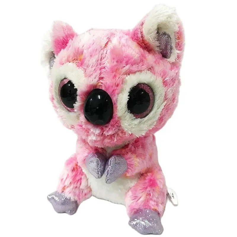 

15CM Ty Beanie Boos Big Eyes Stuffed Cute Pink Koala Bear Plush Toy Holiday Doll Boys And Girls Birthday Christmas Decor Gift