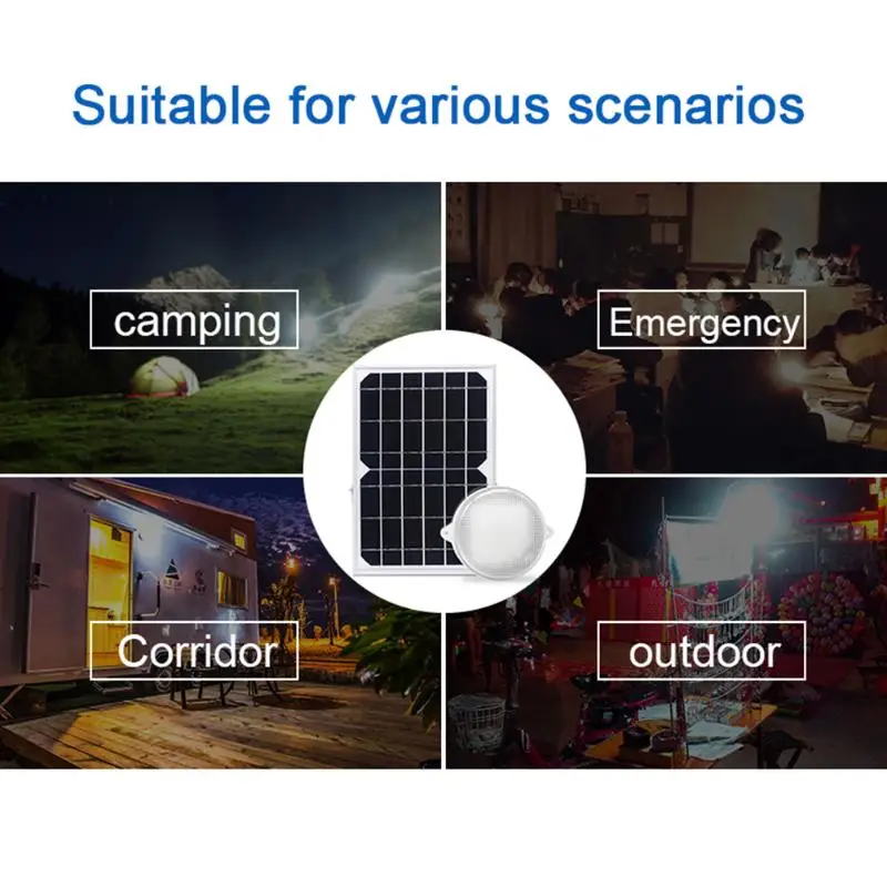 Round Bulb Sperate Solar LED Wall Lamp Stable Performance No Heating Safety Waterproof Garage Outdoor Emergency Light | Лампы и