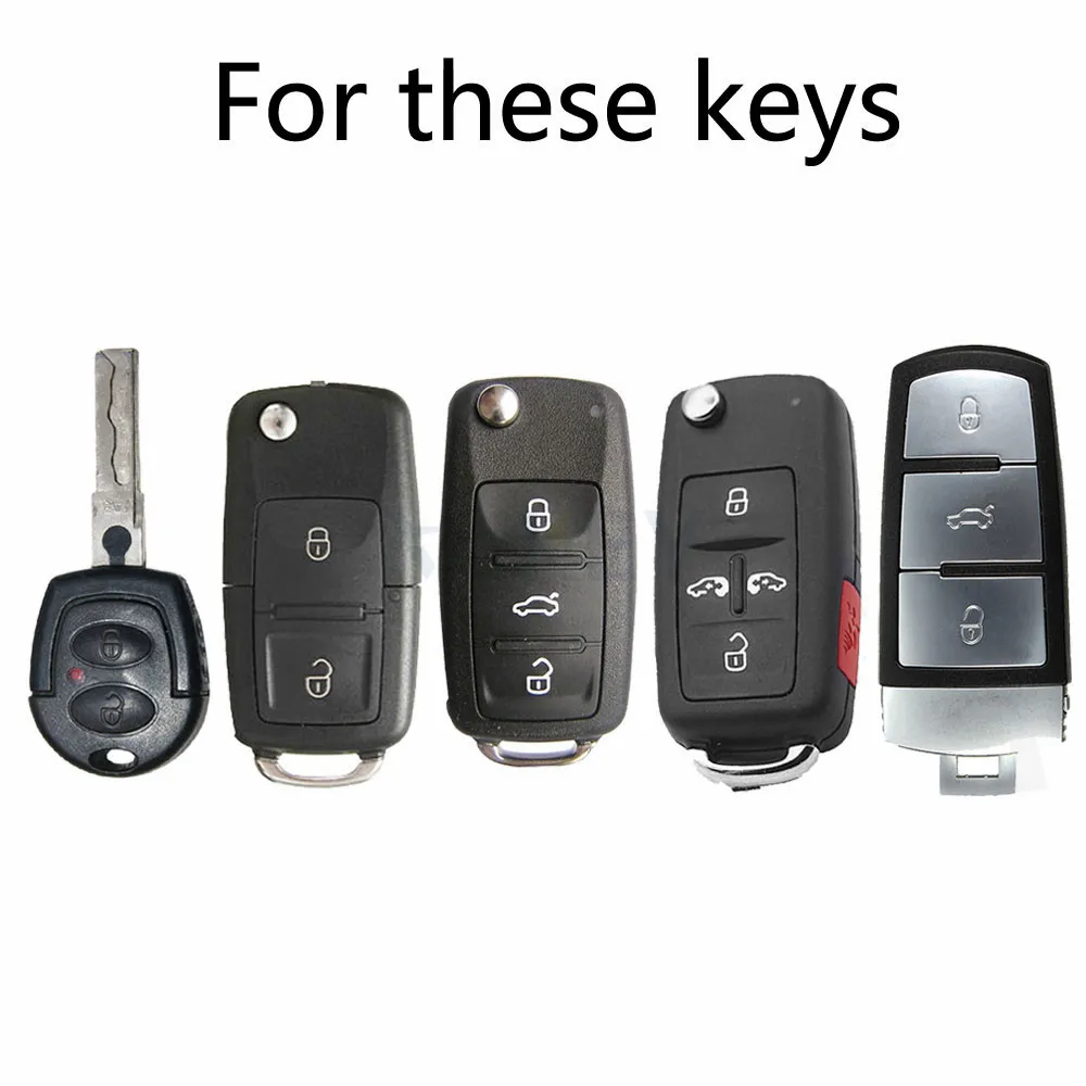 Силиконовый чехол для ключей от машины VW POLO Bora Beetle Tiguan Passat CC Golf Seat Leon Altea Ibiza SKODA Fabia