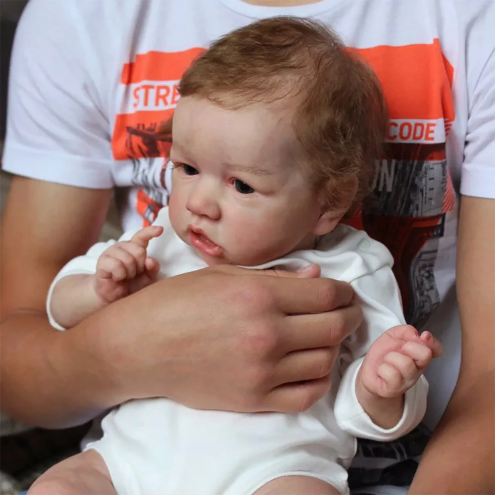 Реалистичная кукла реборн Тайлер 22 дюйма с кривым ртом восхитительная игрушка