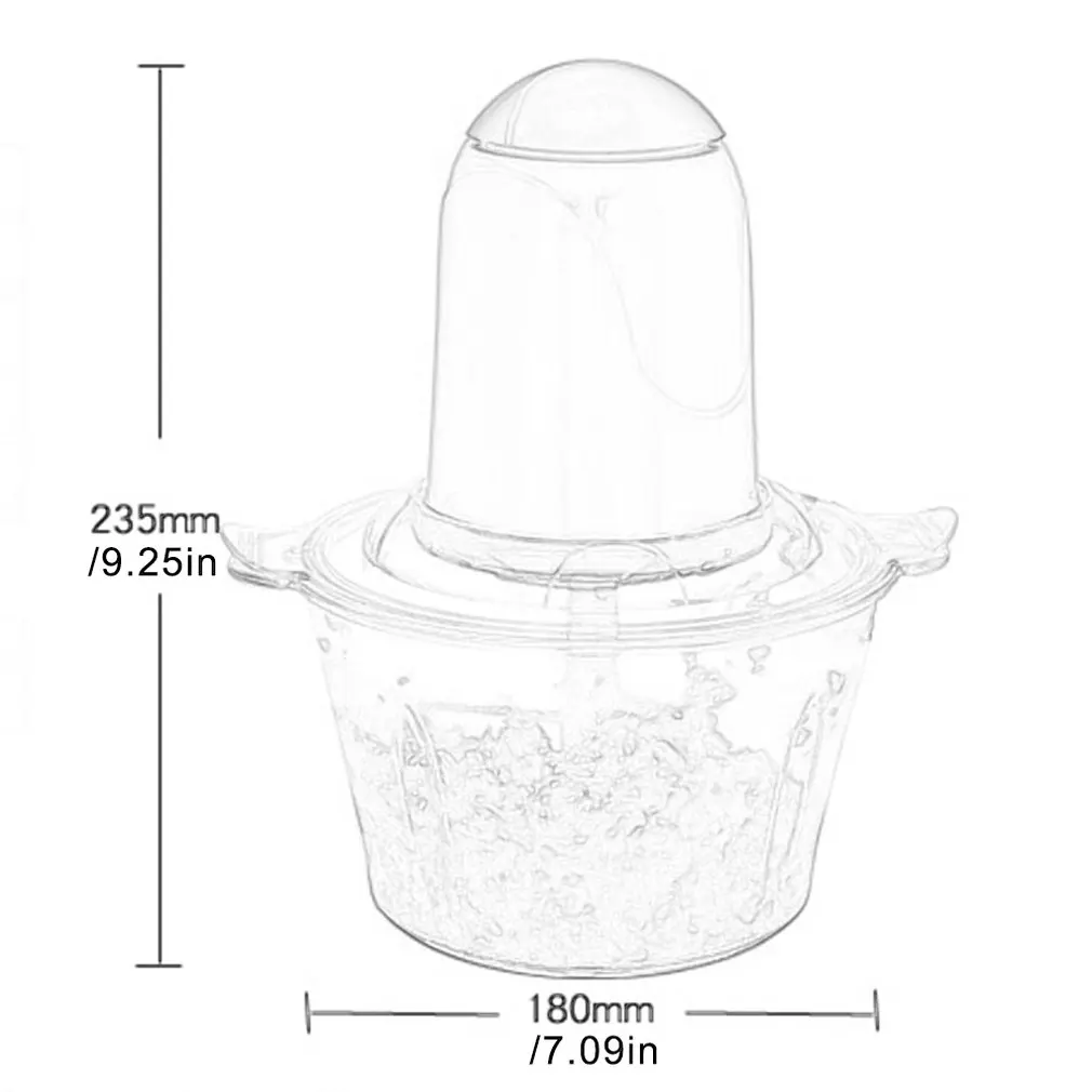 

2L Automatic Powerful Multifunctional Electric Food Chopper Food Processor Electric Blender Chopper Meat Slicer Cutter