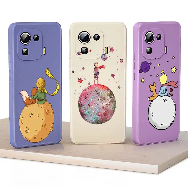 

Little Prince Anime Space For Xiaomi 11i 9SE 8SE 10T 10S 10i 10 9 11T 11 Ultra Pro Lite 5G Liquid Silicone Soft Phone Case Capa