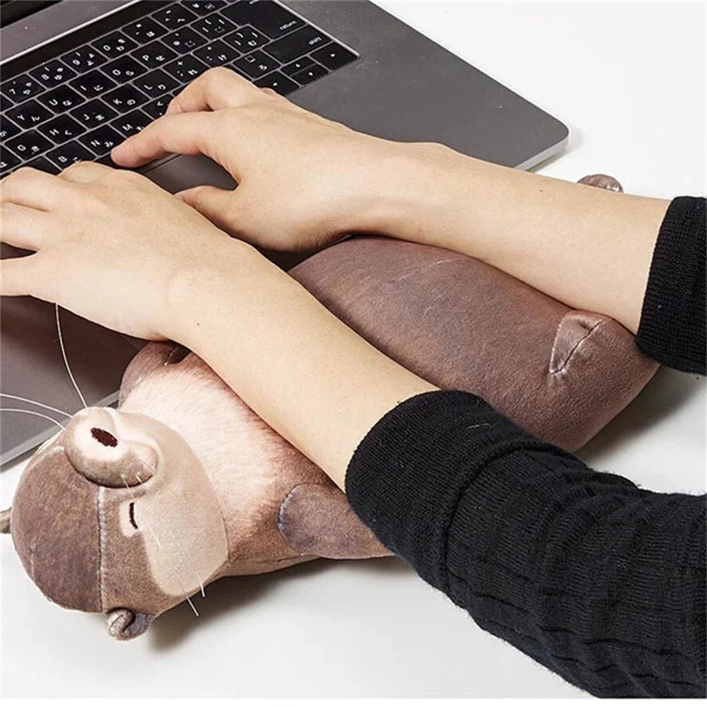 

40cm Cute Otter Stuffed Down Cotton Pencil Case Wrist Pad Pillow Children Kids GirlsGifts Plush Toys Gift Desktop Decoration