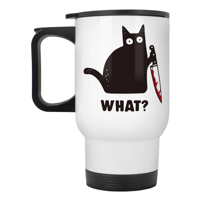 Кружка с ножом и отверстием из нержавеющей стали фрикционной крышкой 15