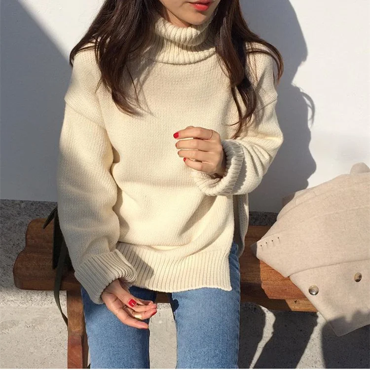 4 цвета кашемировый свитер большого размера Женский вязаный зимний джемпер корейский Harajuku элегантный пуловер Повседневная одежда теплая свободная V575